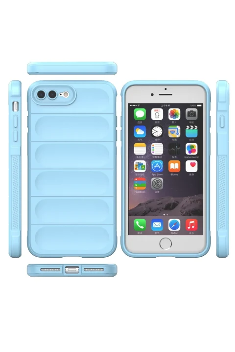 uryport Apple iPhone 7 Plus Kılıf Optimum Silikon - Sky Blue