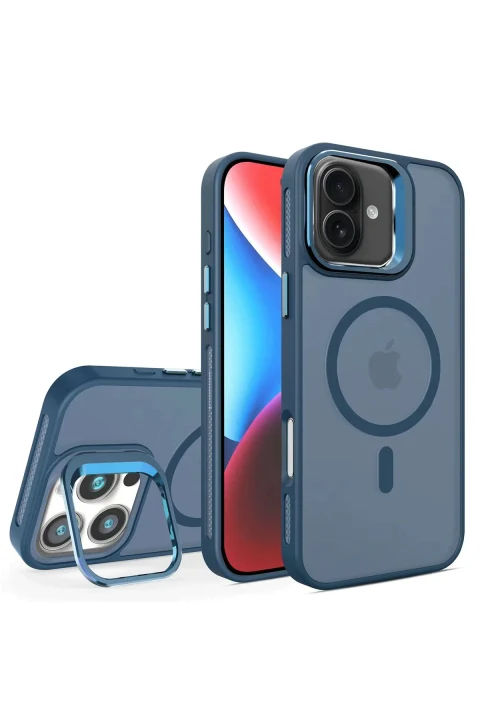 Joko Apple iPhone 16 Flet Lens Magsafe Kapak - Lacivert