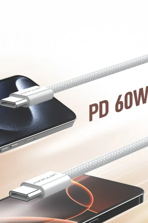 Konfulon DC82 1M 60W Type-C to Type-C PD Hızlı Şarj Kablo - Beyaz