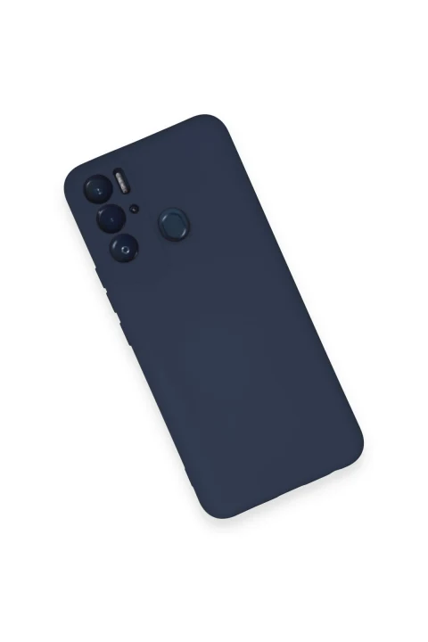 uryport Tecno Pova Neo Kılıf Nano içi Kadife Silikon - Lacivert