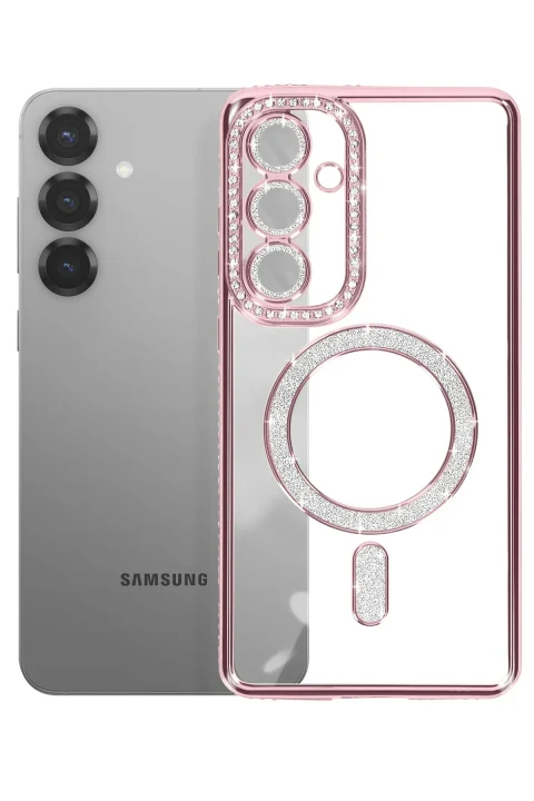uryport Samsung Galaxy A57 5G Joke Simli Magneticsafe Kılıf - Pembe
