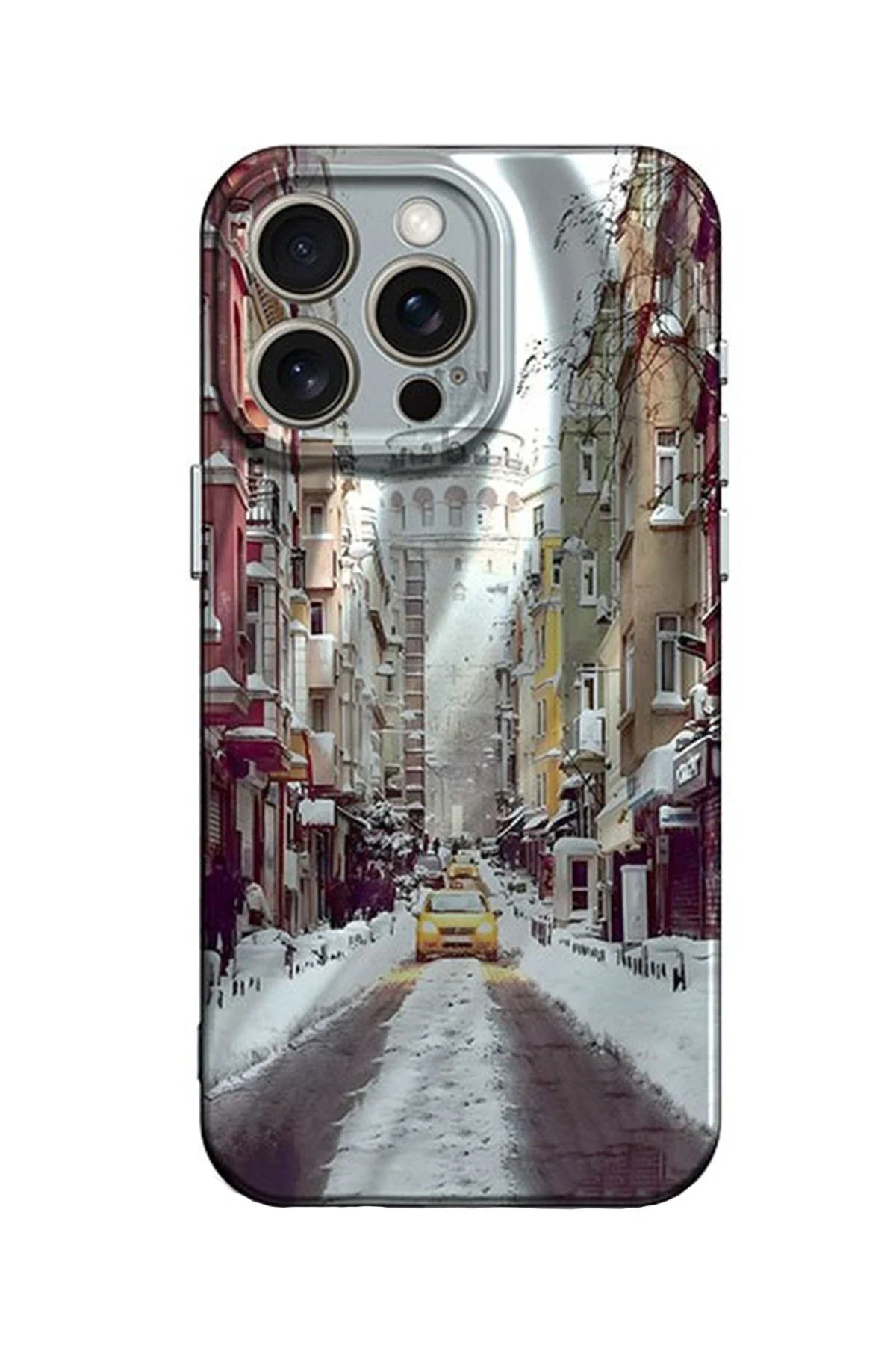 uryport Apple iPhone 13 Pro Kılıf Crew Desenli Kapak - Galata Kulesi