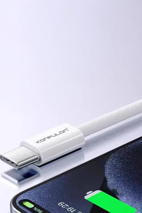 Konfulon DC82 1M 60W Type-C to Type-C PD Hızlı Şarj Kablo - Beyaz