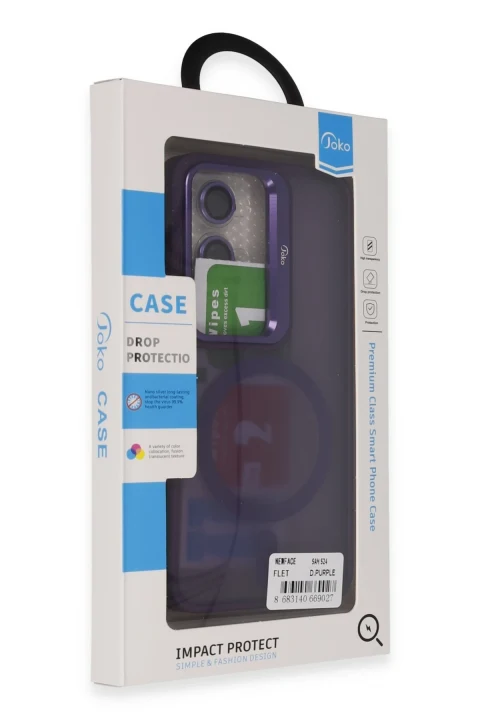 Joko Samsung Galaxy S24 Plus Flet Lens Magsafe Kapak - Derin Mor