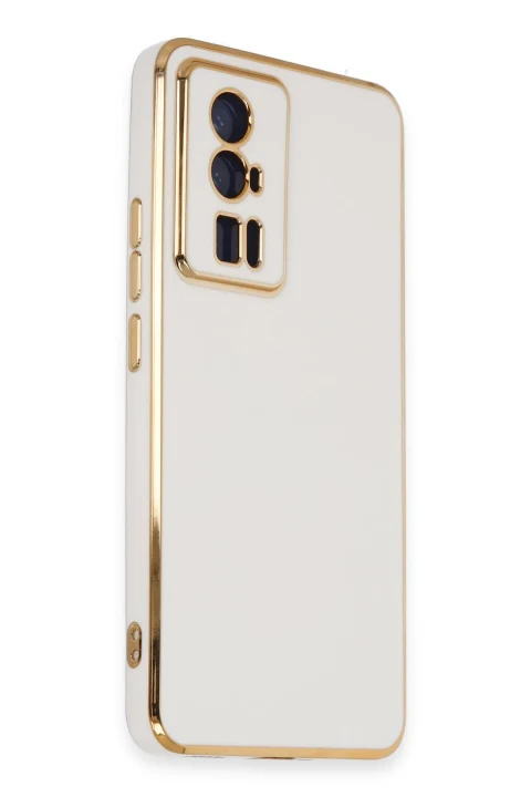 uryport Xiaomi Poco F5 Pro Kılıf Volet Silikon - Beyaz