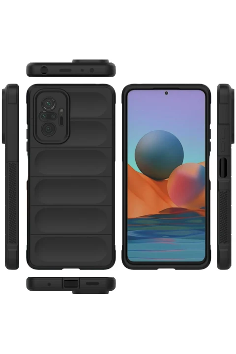 uryport Xiaomi Redmi Note 10 Pro Kılıf Optimum Silikon - Siyah