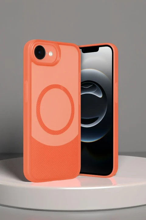 uryport Apple iPhone 16E Kılıf Maya Karbon Kapak - Kırmızı