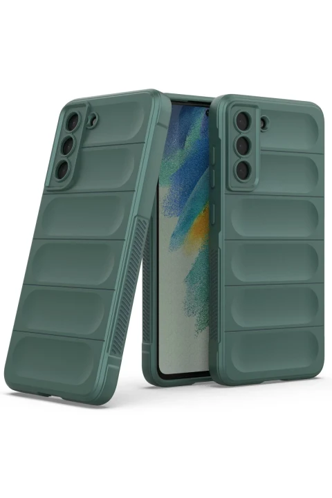 uryport Samsung Galaxy S21 Plus Kılıf Optimum Silikon - Koyu Yeşil