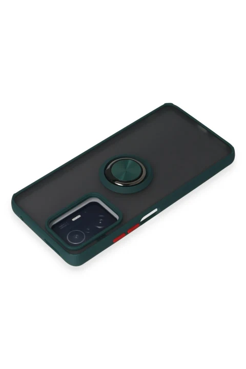 uryport Xiaomi Mi 11T Pro Kılıf Montreal Yüzüklü Silikon Kapak - Yeşil
