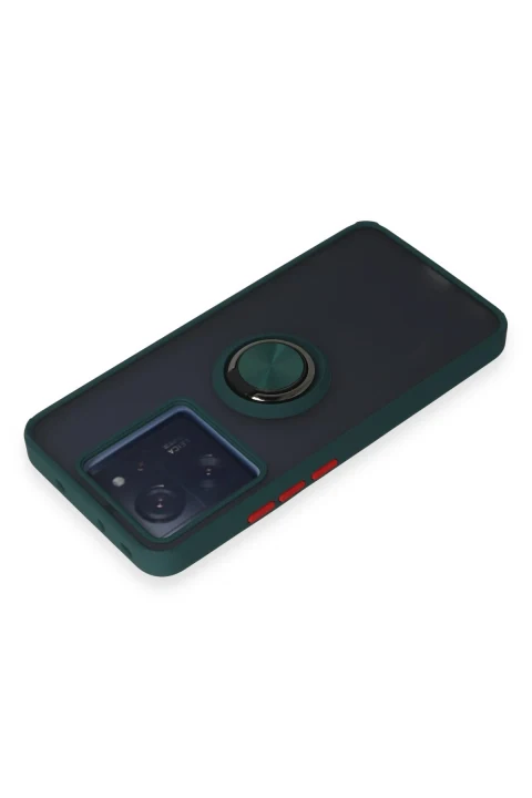 uryport Xiaomi Mi 13T Kılıf Montreal Yüzüklü Silikon Kapak - Yeşil