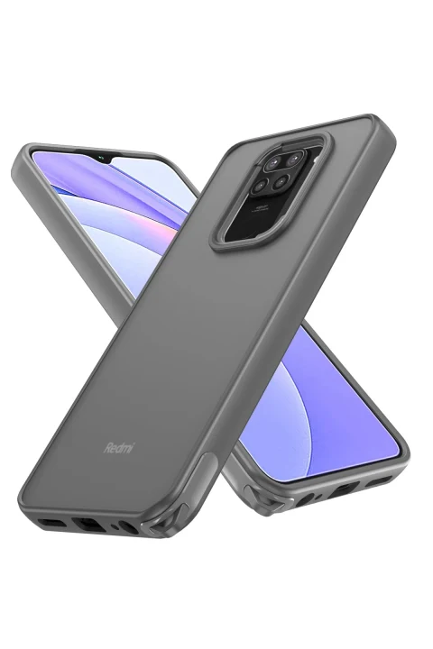 uryport Xiaomi Redmi Note 9 Kılıf Elegant Kapak - Titan Gri