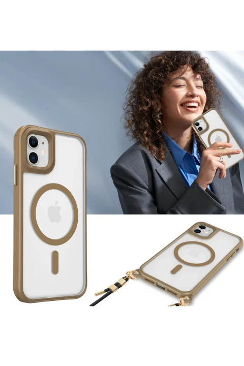 uryport Apple iPhone 11 Kılıf Enka Magsafe Silikon Kılıf - Lacivert