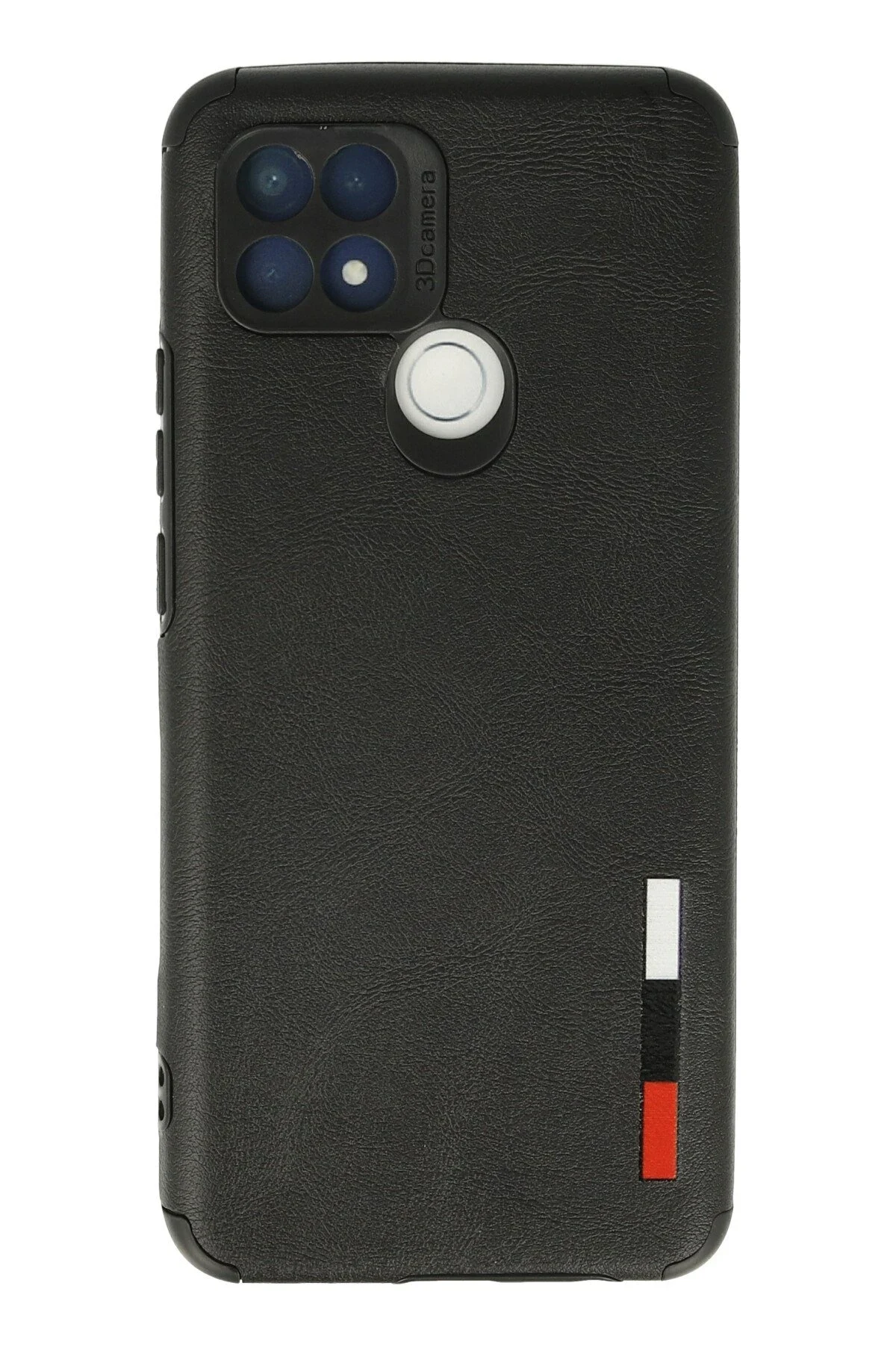 uryport Oppo A15 Kılıf Loop Deri Silikon - Siyah