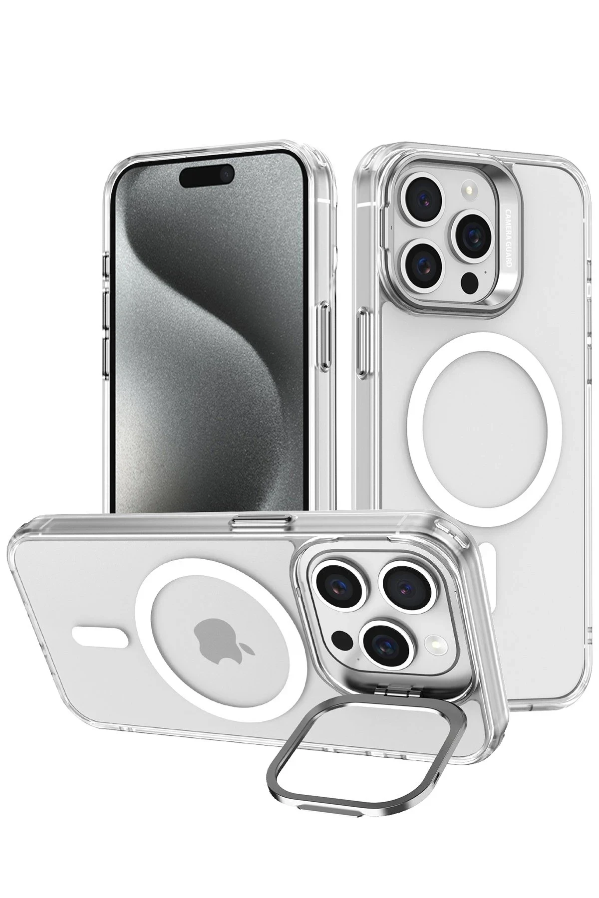 Joko Apple iPhone 15 Pro Max Armor Magsafe Kapak - Şeffaf