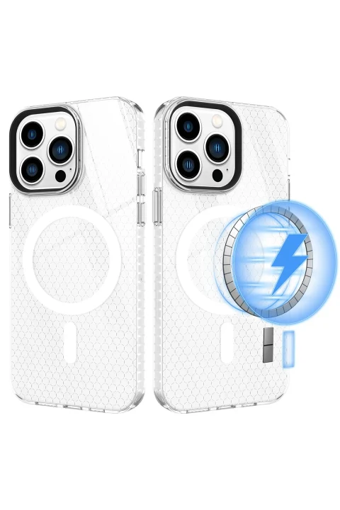 uryport Apple iPhone 14 Pro Max Kılıf Beta Magneticsafe Silikon - Şeffaf