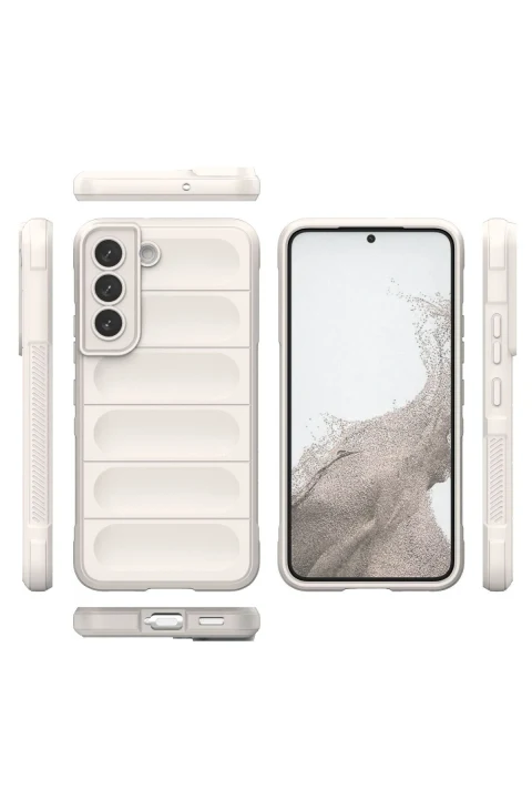 uryport Samsung Galaxy S22 Kılıf Optimum Silikon - Krem