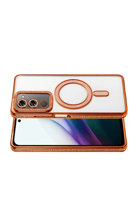 uryport Xiaomi Redmi 15 4G Joke Simli Magneticsafe Kılıf - Turuncu