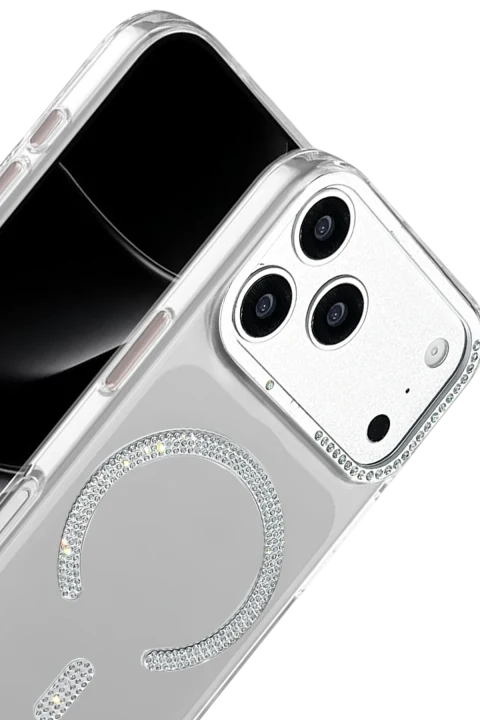 Joko Apple iPhone 17 Pro/18 Pro Tash Diamond Magsafe Kapak - Beyaz
