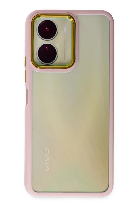 uryport Vivo Y16 Kılıf Dora Kapak - Pudra