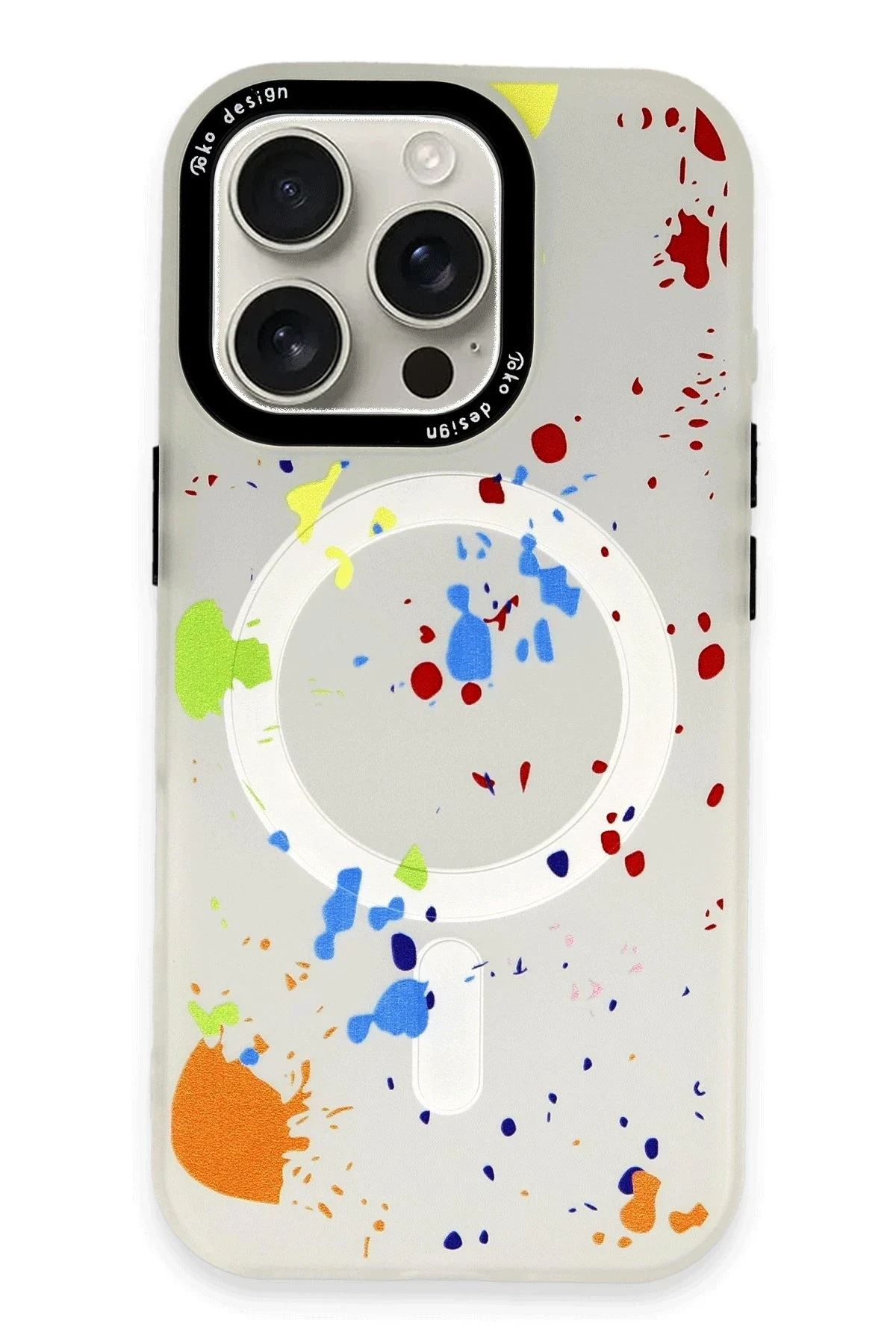 Joko Apple iPhone 16 Pro Colorful Magsafe Kapak - Şeffaf