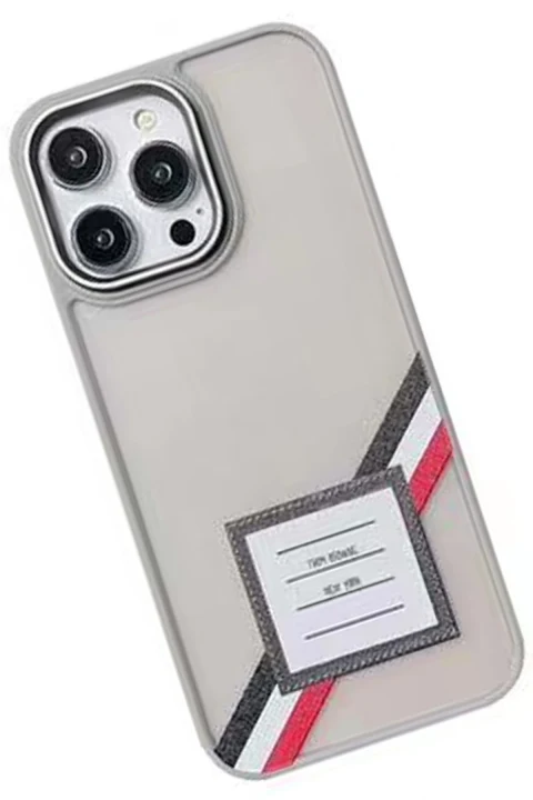 Movenchy Apple iPhone 15 Pro Max Terra Desenli Kapak - Gri - 1