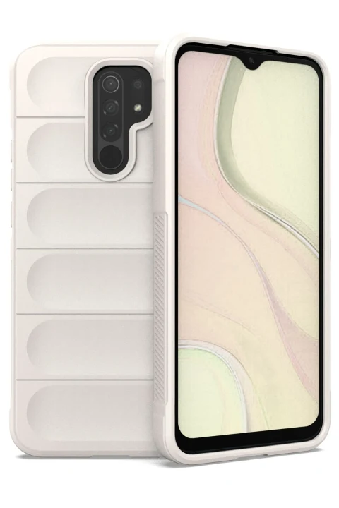 uryport Xiaomi Redmi 9 Kılıf Optimum Silikon - Krem