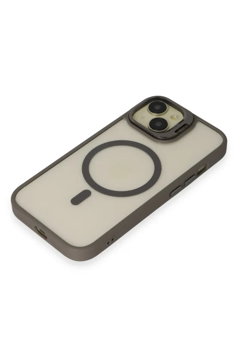 Joko Apple iPhone 14 Kılıf Roblox Lens Magsafe Standlı Kapak - Titan Gri