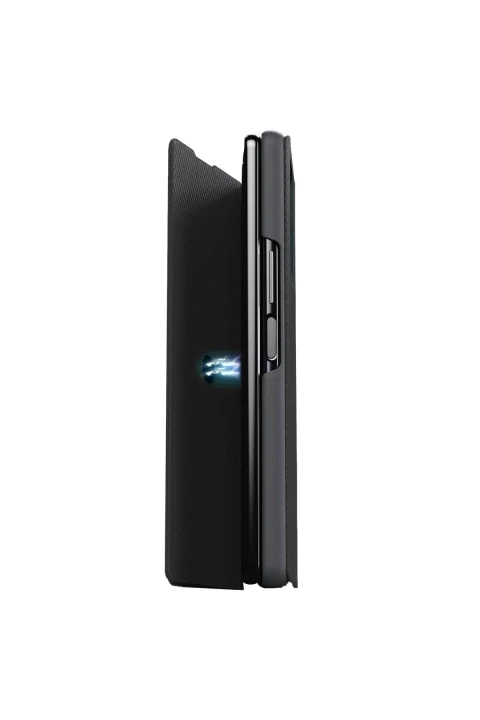 uryport Samsung Galaxy Z Fold 3 Kılıf Fold Karbon Kapak - Siyah