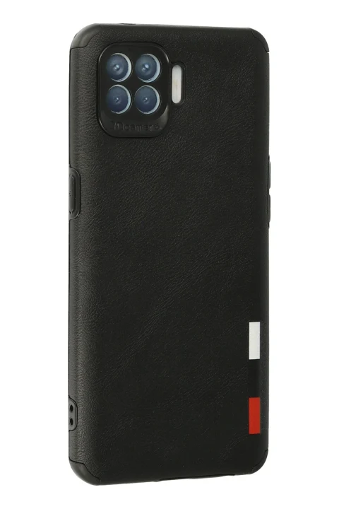 uryport Oppo Reno 4 Lite Kılıf Loop Deri Silikon - Siyah