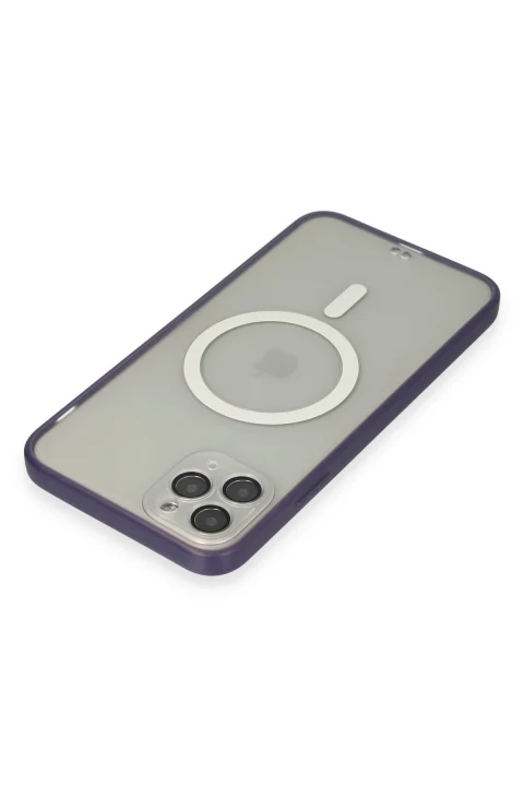 uryport Apple iPhone 11 Pro Kılıf Grand Magneticsafe Kapak - Mor