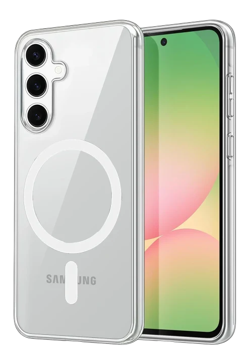 uryport Samsung Galaxy A35 5G Combo Sert Şeffaf Magsafe Kapak - Şeffaf
