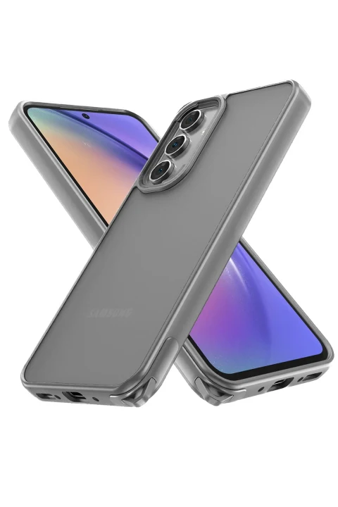 uryport Samsung Galaxy A15 4G Kılıf Elegant Kapak - Titan Gri