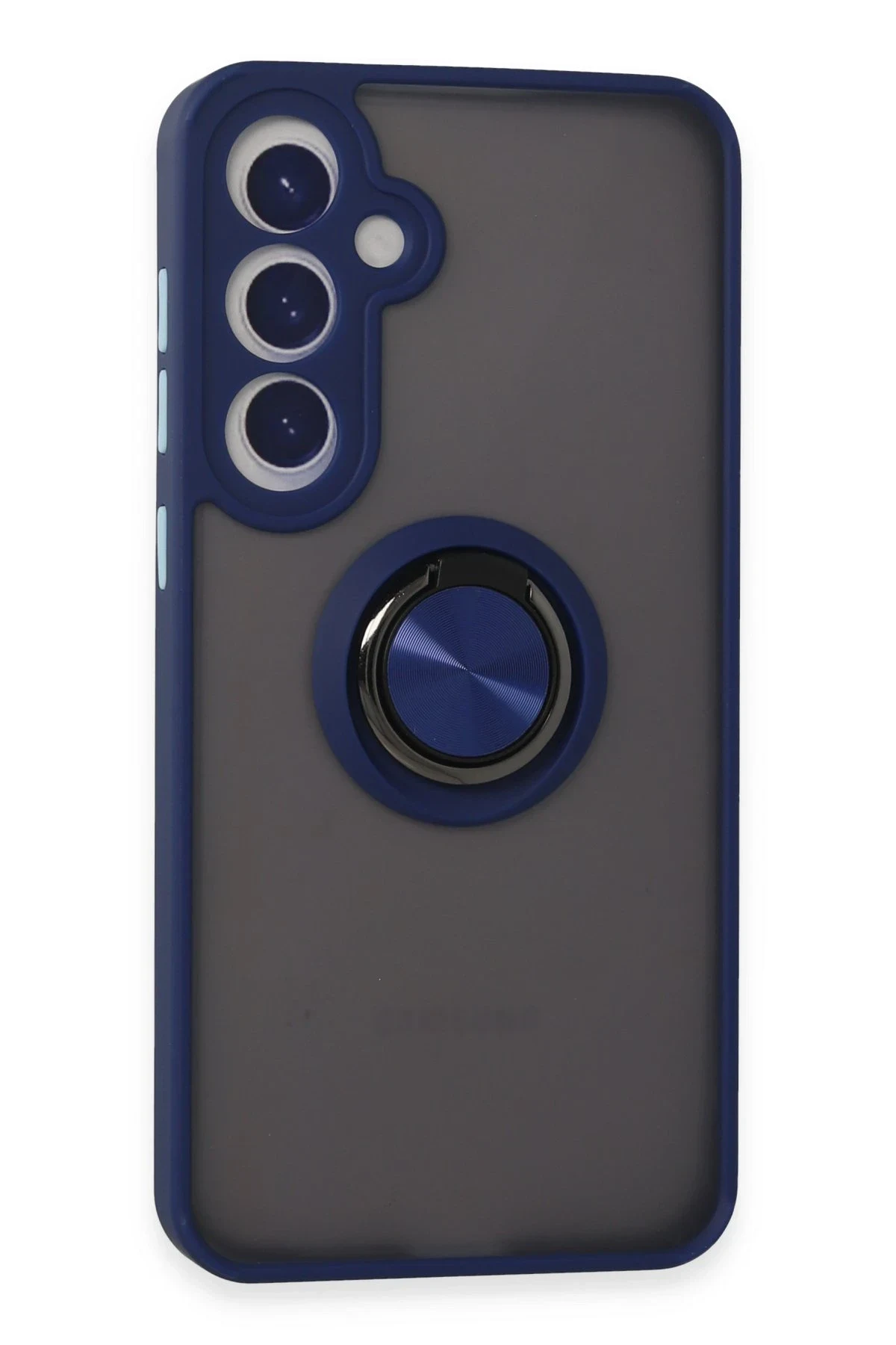 uryport Samsung Galaxy S24 Plus Kılıf Montreal Yüzüklü Silikon Kapak - Lacivert