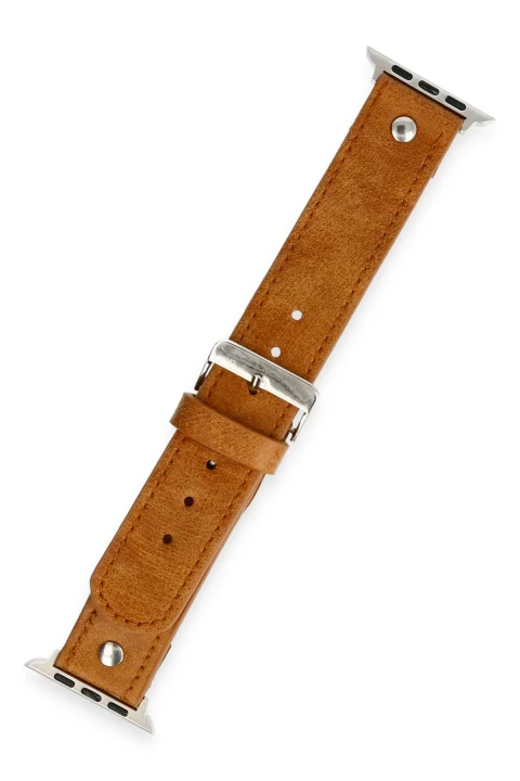 uryport Apple Watch 42mm NL18 Deri Kordon - Taba