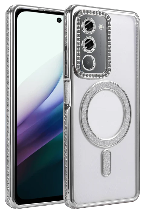 uryport Xiaomi Redmi 15 4G Joke Simli Magneticsafe Kılıf - Gümüş