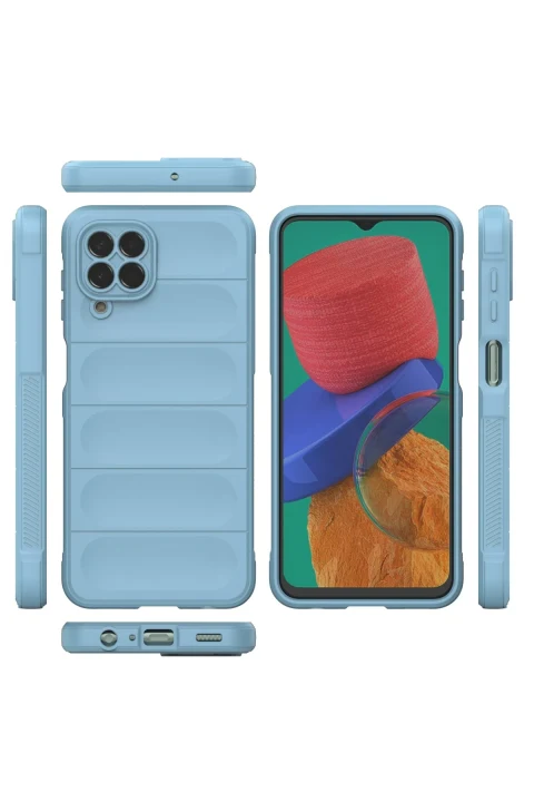 uryport Samsung Galaxy M33 Kılıf Optimum Silikon - Sky Blue