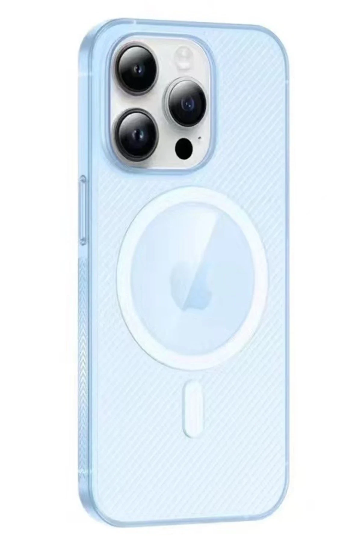Movenchy Apple iPhone 15 Pro Kılıf PP Magsafe Kapak - Sierra Blue