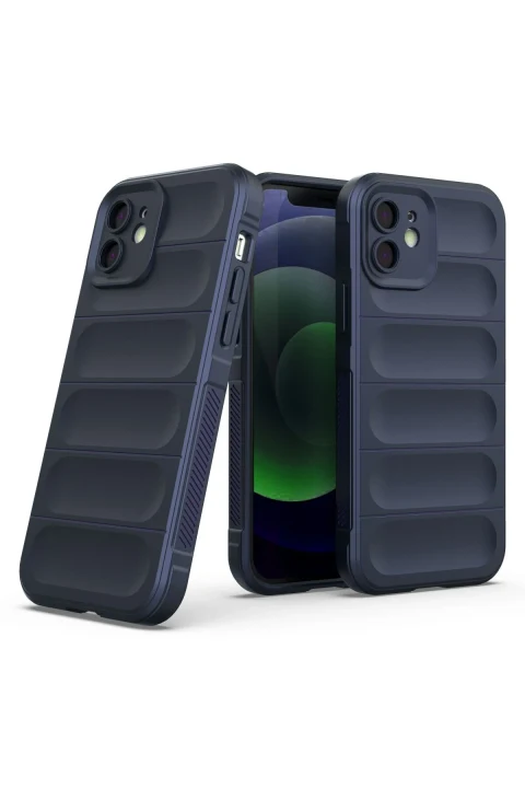 uryport Apple iPhone 12 Kılıf Optimum Silikon - Lacivert
