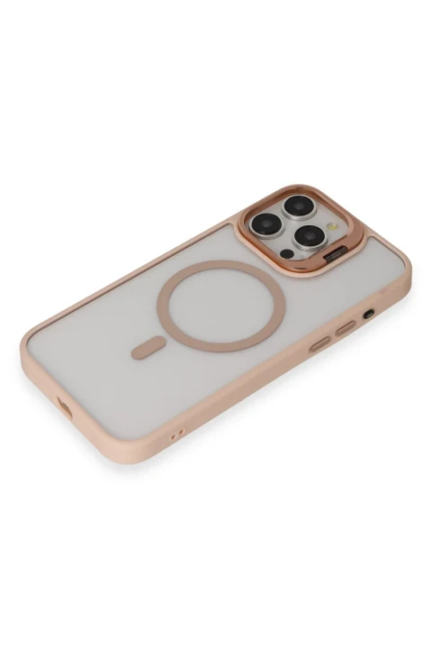 Joko Apple iPhone 14 Pro Kılıf Roblox Lens Magsafe Standlı Kapak - Pudra