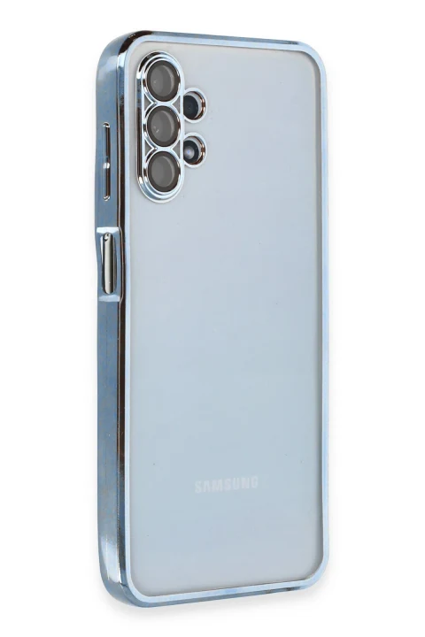 uryport Samsung Galaxy A13 4G Kılıf Razer Lensli Silikon - Açık Mavi