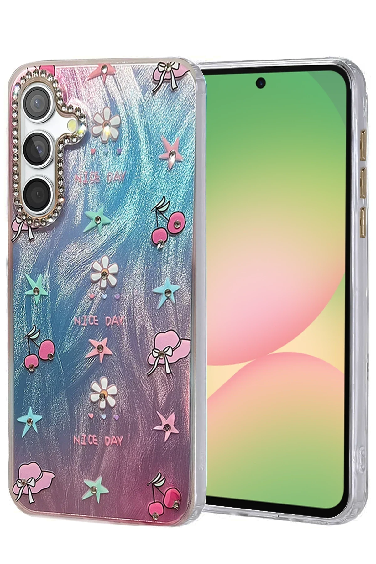 uryport Samsung Galaxy A56 Kılıf Blade Aynalı Desenli Kapak - Desen 4