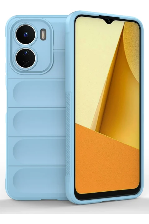 uryport Vivo Y16 Kılıf Optimum Silikon - Sky Blue