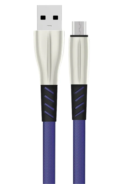 Konfulon S88 Metal Uçlu Micro USB Kablo 1M 2.4A - Mavi