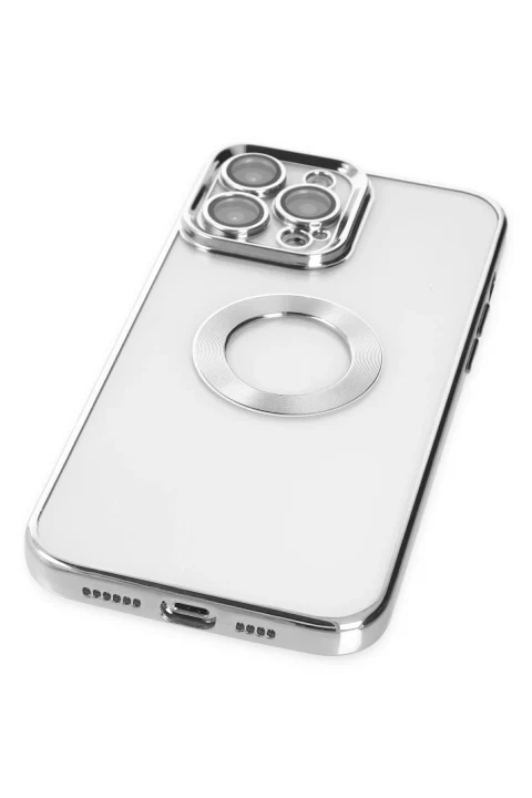 uryport Apple iPhone 13 Pro Kılıf Slot Silikon - Gümüş