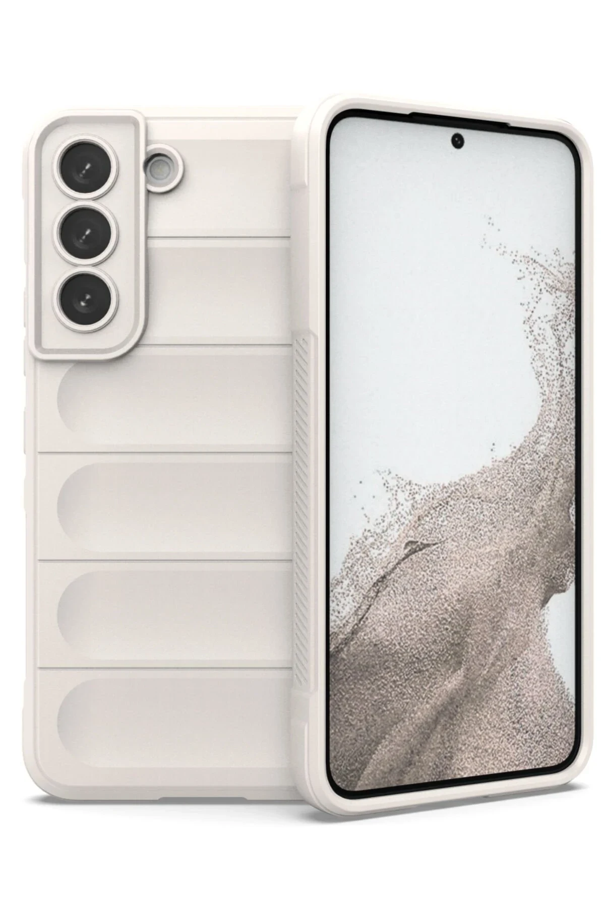 uryport Samsung Galaxy S22 Kılıf Optimum Silikon - Krem