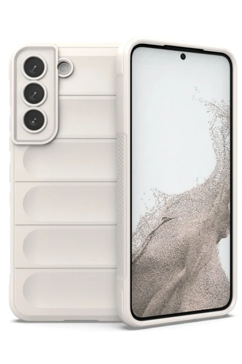 uryport Samsung Galaxy S22 Kılıf Optimum Silikon - Krem