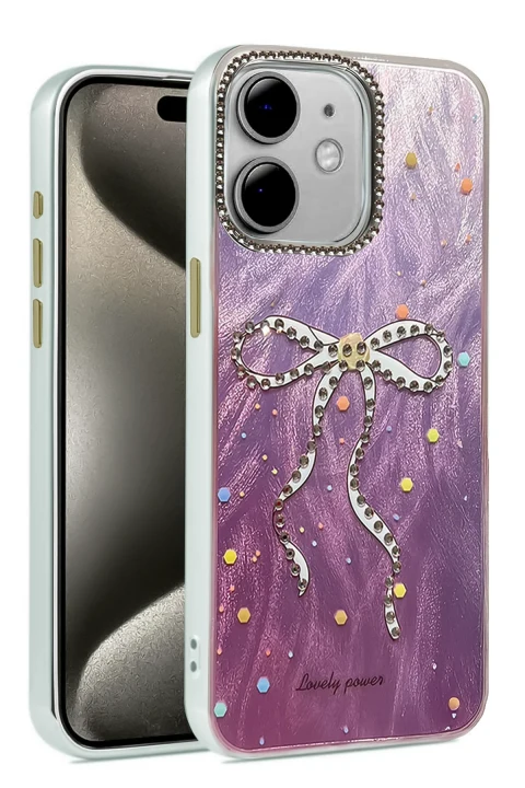 uryport Apple iPhone 12 Kılıf Blade Aynalı Desenli Kapak - Desen 1