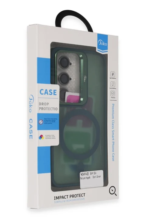 Joko Samsung Galaxy S24 Plus Flet Lens Magsafe Kapak - Koyu Yeşil