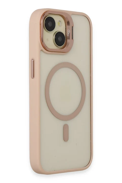 Joko Apple iPhone 14 Kılıf Roblox Lens Magsafe Standlı Kapak - Pudra