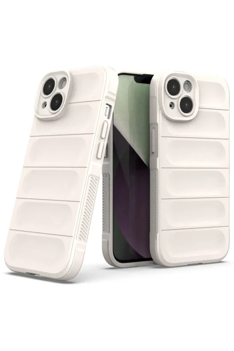 uryport Apple iPhone 13 Kılıf Optimum Silikon - Krem